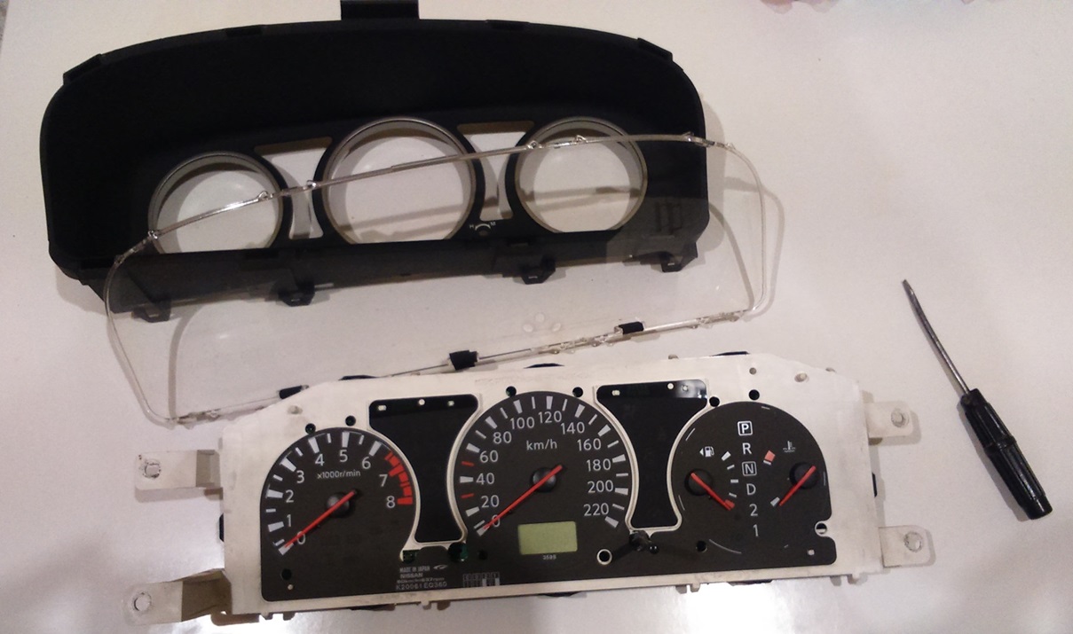 Разборка приборной панели